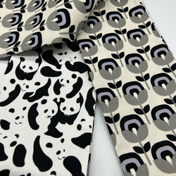 【スーパーゲリラ企画】4611木綿半幅帯　パンダ柄 帯単品売り 8枚目の画像
