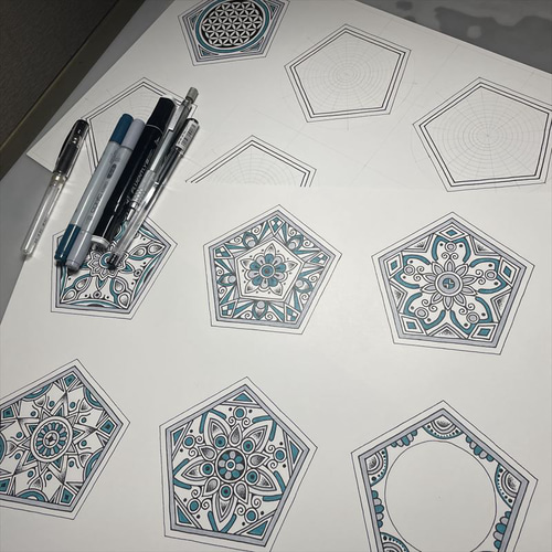 フ*ン様 瀧口正満作　木製抽象顔彫刻 スタンド付き 正12面体の紙ランプNo.2》 スタンドライト・テーブルランプ