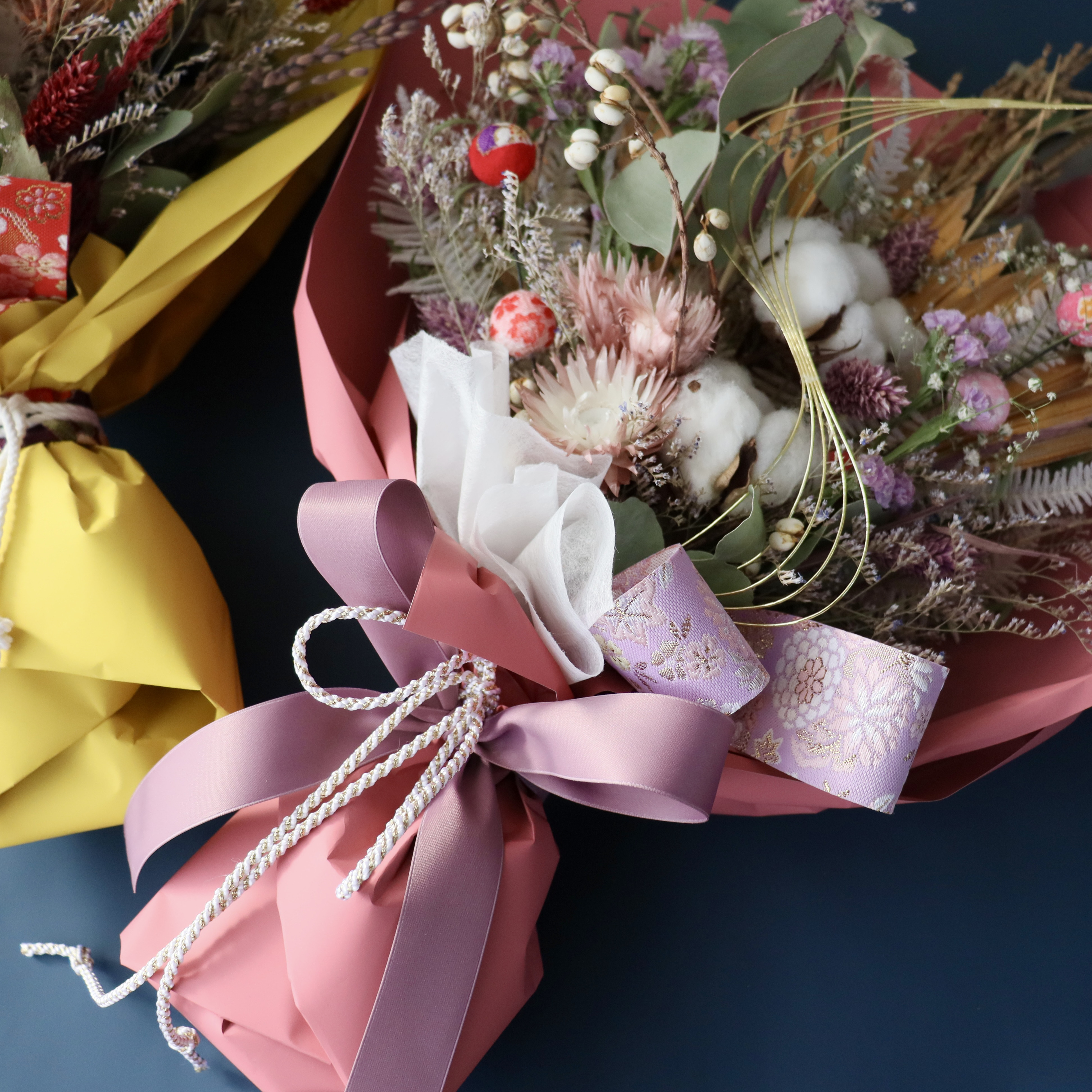 【卒業式に♪】ギフト花束がすぐ届く！おまかせオーダー花束 / ドライフラワー 卒業祝い 結婚祝い 両親贈呈 還暦祝い