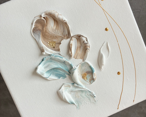 ニュアンス 花 18×18㎝ 現代アート モダン インテリア アートパネル