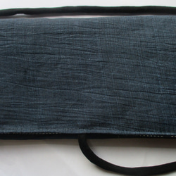 ７３７７　麻の着物で作った和風財布・ポーチ#送料無料 3枚目の画像