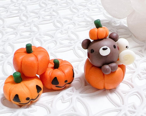 ★ papupo★かぼちゃと仲良しハロウィンクマちゃんとトリプルかぼちゃ★ ハロウィン】 コスチューム かぼちゃ デビル – PUPPAPUPO