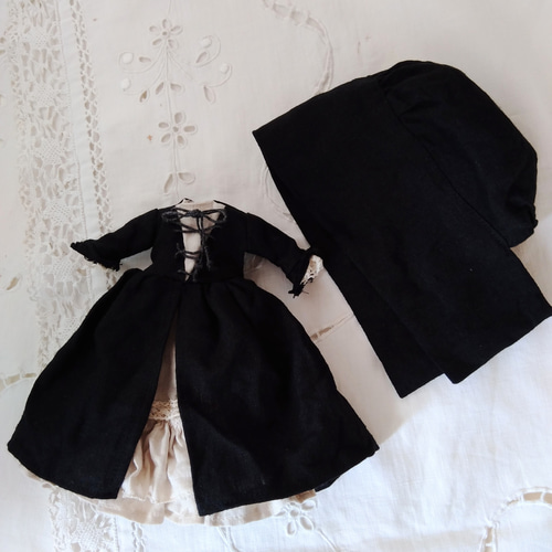 ♡ブライス　アウトフィット　ワンピース　ヘッドドレス　セット ネオブライスアウトフィットクラシカル春ワンピ、ヘッドドレスセット