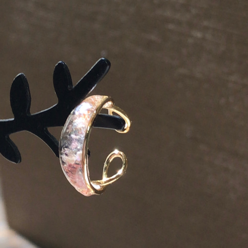 オーダーパーツ(イヤーカフAタイプさざれ石) ハンドメイド レジン 1点