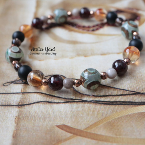 限定値下★ペア★邪念や誘惑との縁切りブレスレット★オニキス★水晶★アメジスト cherry-jewel_pbn06