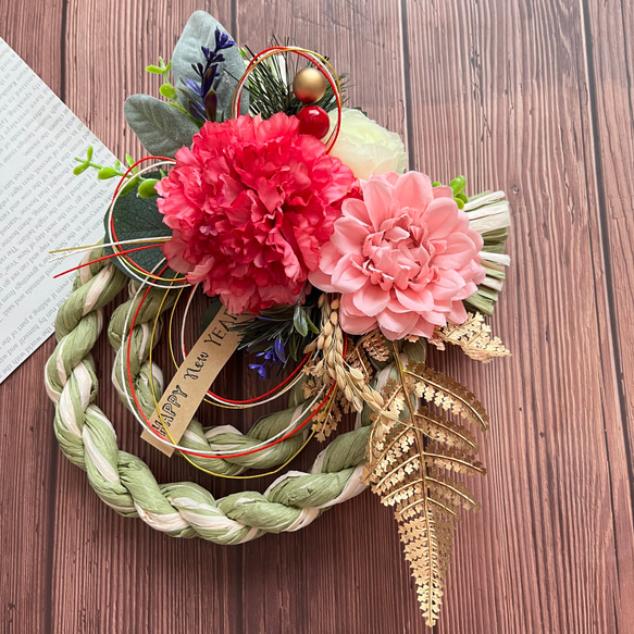 しめ縄リース❁︎2024❁︎ 2024年｜しめ縄飾り【micromにおまかせ】リース型 | microm