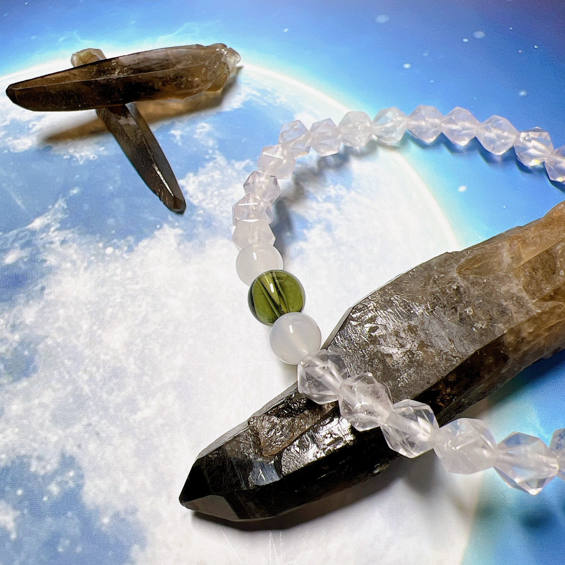 【特別価格】モルダバイト➕ローズクォーツ