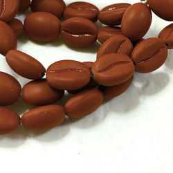 コーヒー豆 10×8㎜ 12個 チェコビーズ 3枚目の画像
