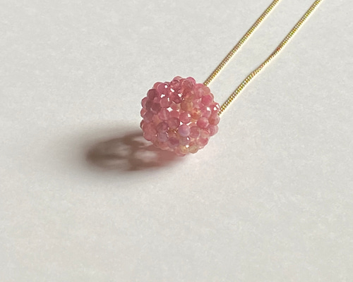 神聖幾何学フラーレン ネックレス ピンクトルマリン KG ネックレス
