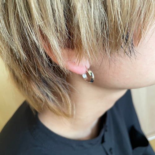 silver925 三角線のピアス ピアス（フープ） n.製作所 通販