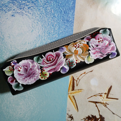 お薬手帳ケース トールペイント 手書き ハンドメイド アクリル絵の具