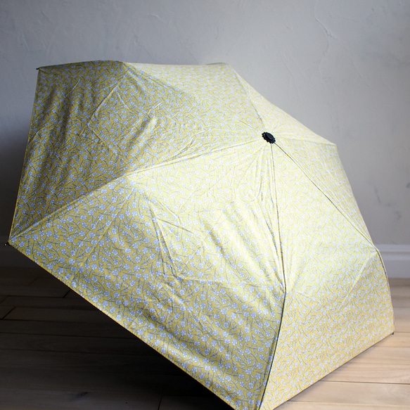 防紫外線折疊傘，吹花，黃色，防紫外線99.9%，163402，防曬防雨，竹柄 第10張的照片