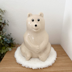 【受注制作】しろくま貯金箱　こどもの日のカブト①グレー polarbear2023-22-2_1000x.jpg?v