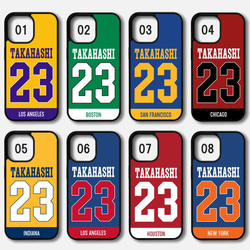 オーダーメイド iPhoneケース アイフォンケース 背番号 バスケ バスケットボール 背番号 ユニフォーム 色 カラー 3枚目の画像