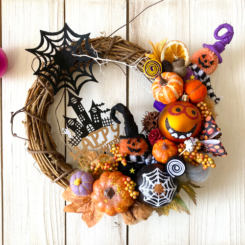 わちゃわちゃHAPPY͙ハロウィンリースBタイプ リース Rosa Cherry 通販