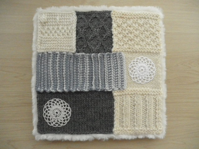 ファブリックボードアート　「雪花」  ファブリックパネル