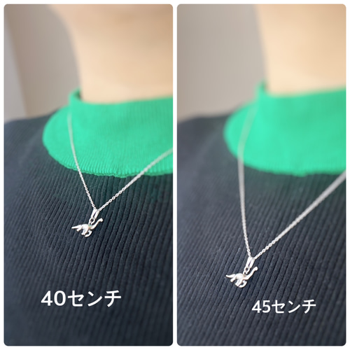 サージカルステンレス・フレンチブルドッグネックレスシルバー 金属