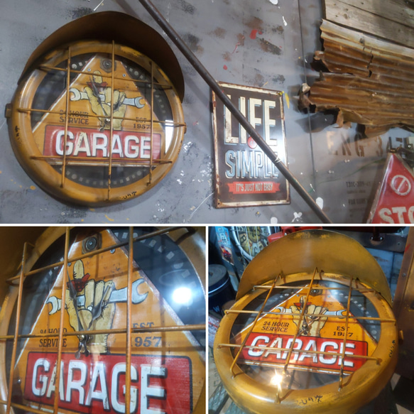 アメリカンガレージ  GARAGE ウォールクロック  ベース 壁掛け時計  #BASE  #ガレージ雑貨  アメリカン 6枚目の画像