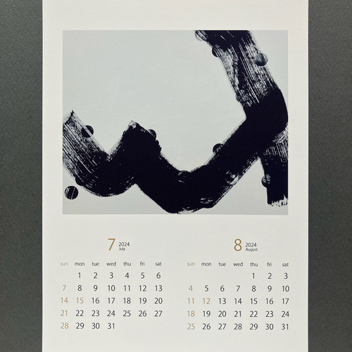 Sale⭐︎2024年カレンダー〈和モダン〉墨アート/シンプル