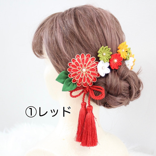 受注制作】成人式 縁取りつまみ細工☆髪飾り☆卒業式☆結婚式 受注制作】成人式 縁取りつまみ細工☆髪飾り☆卒業式☆結婚式