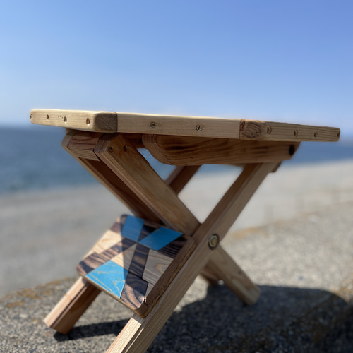 三脚テーブル オルテガ柄 オクタゴン キャンプテーブル