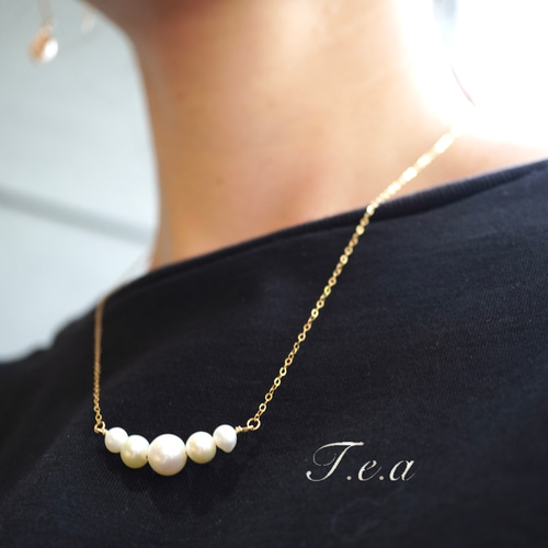 14KGF】淡水パールの華やかネックレス ネックレス・ペンダント T.e.a