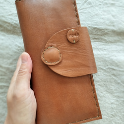 【Y.S様ご予約品】simple wallet　濃いヌメ色　オイルワックスレザー 17枚目の画像