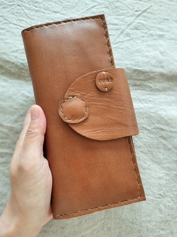 【Y.S様ご予約品】simple wallet　濃いヌメ色　オイルワックスレザー 17枚目の画像