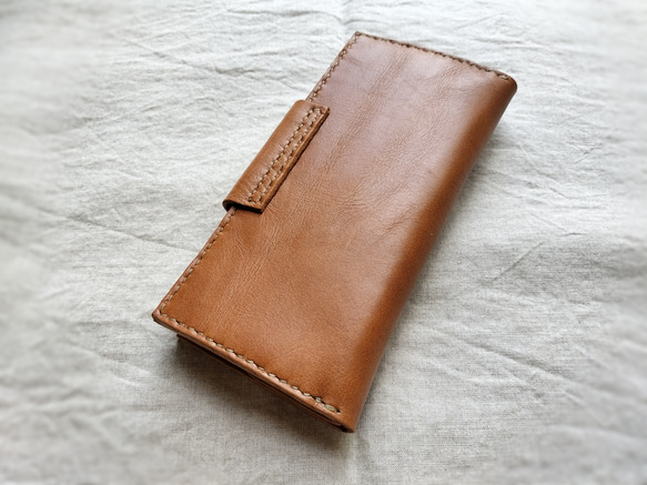 【Y.S様ご予約品】simple wallet　濃いヌメ色　オイルワックスレザー 8枚目の画像