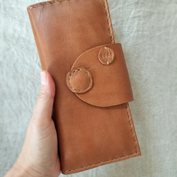 【Y.S様ご予約品】simple wallet　濃いヌメ色　オイルワックスレザー 16枚目の画像