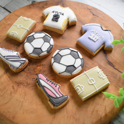 天然色素で作ったアイシングクッキー『サッカー』5セットから受付 3枚目の画像