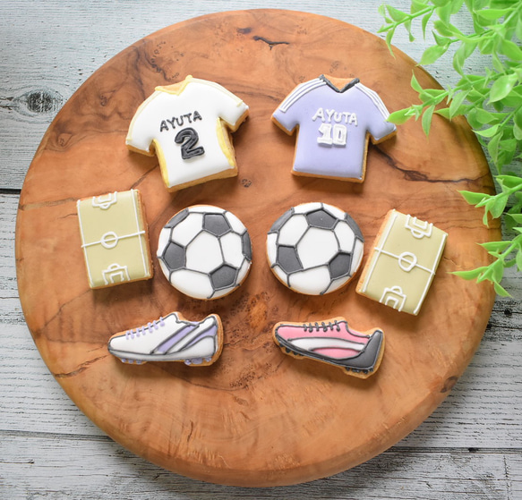 天然色素で作ったアイシングクッキー『サッカー』5セットから