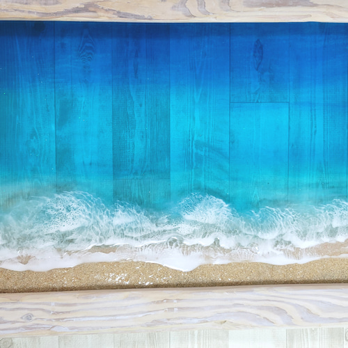 BIGサイズパネル No.177  オーシャンパネル　レジンアート　海アート BIGサイズパネル No.177 オーシャンパネル レジンアート 海アート