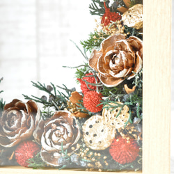 ✽5日以内発送クリスマスを彩る✽フレームアレンジメントS size【 botanical  frame ～Xmas～ 】 9枚目の画像