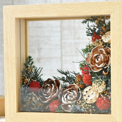 ✽5日以内発送クリスマスを彩る✽フレームアレンジメントS size【 botanical  frame ～Xmas～ 】 5枚目の画像