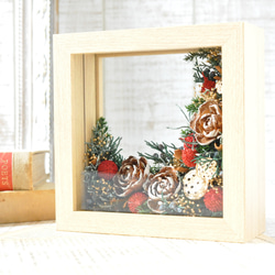 ✽5日以内発送クリスマスを彩る✽フレームアレンジメントS size【 botanical  frame ～Xmas～ 】 4枚目の画像