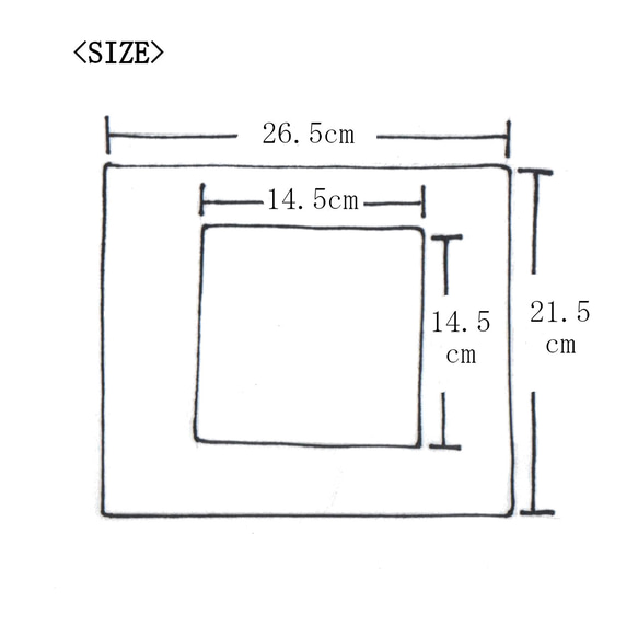 額縁<なかがましかく 14.5㎝角>「no.7」テキスタイル 9枚目の画像