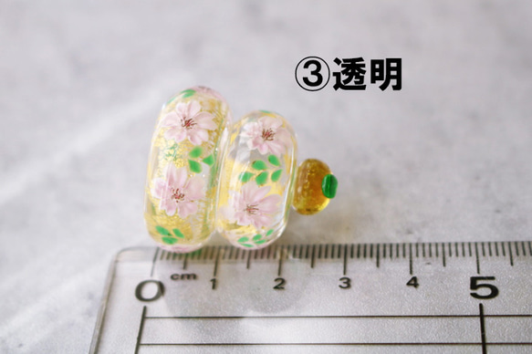 ガラスの鏡餅(桜）金箔入り　ミニサイズ 9枚目の画像