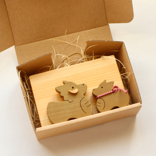 ★正月　辰年　干支　十二支　木製品　木工品　辰　壁飾り　ハンドメイド★ 辰の親子の干支飾り 木製お正月飾り ＊受注制作 国産無垢材・天然木