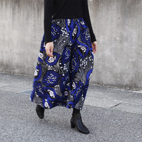 アフリカ布のロングスカート（アフリカンプリント）ロング