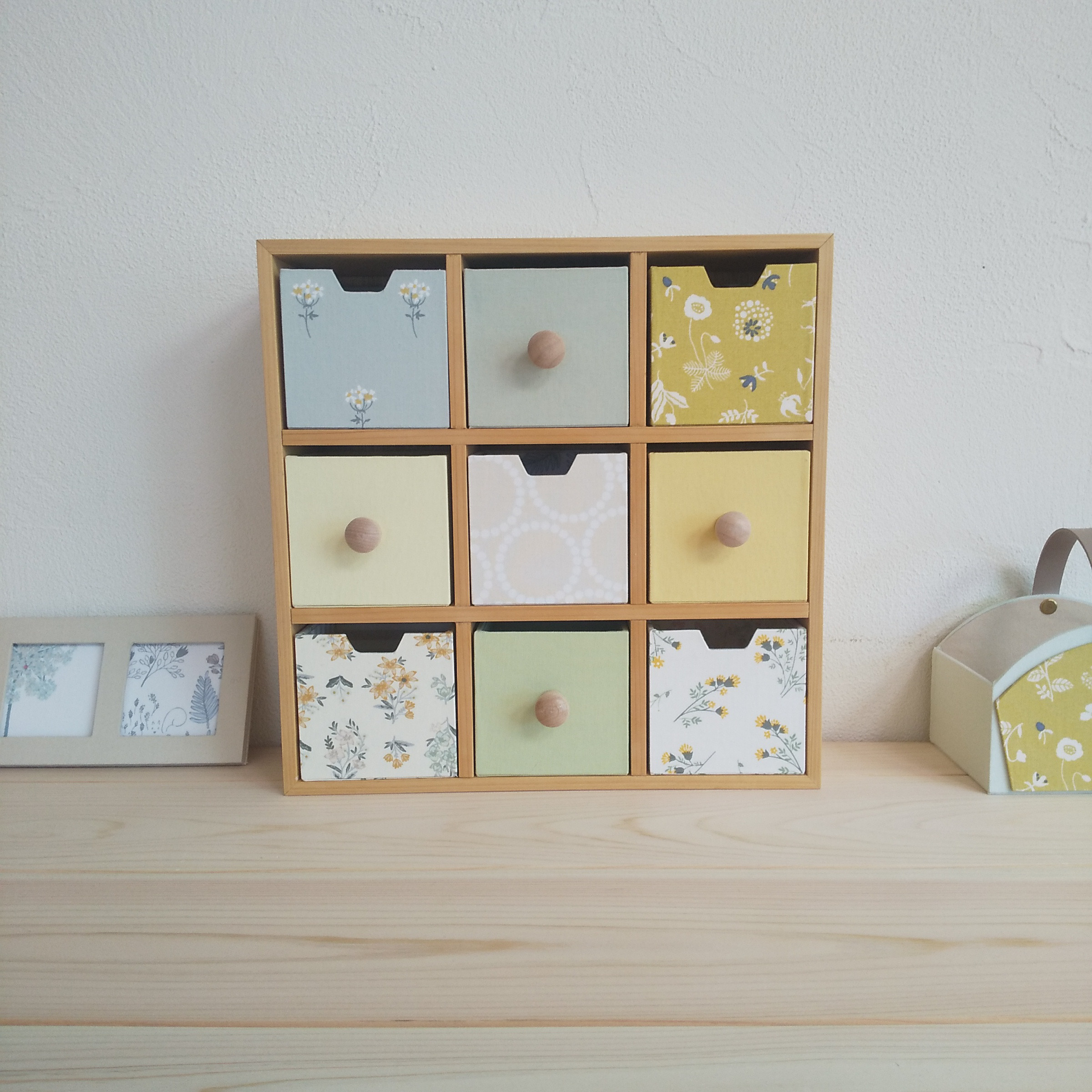 【ハンドメイド】国産ひのき使用　21杯可愛らしいチェスト