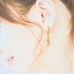 Hoop×Gold ball earring／pierce*3919* 6枚目の画像