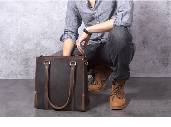 本革 ハンドバッグ メンズ レザー ショルダーバッグ 牛革 ラップトップバッグ ノートパソコン用 大容量 彼氏 友達 本革 メンズ ハンドバッグ ショルダーバッグ 牛革 大容量 彼氏 友達 バッグ 旅行バッグ