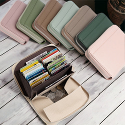 ぐしぐし手縫い＊グリーンハラコとシャンパンゴールドのギャルソンミニ  