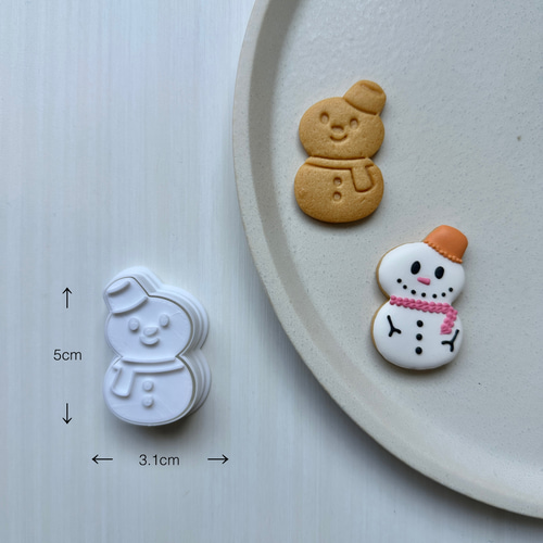 雪だるま クッキー型 その他素材 mimi_cookiecutter 通販 16627215