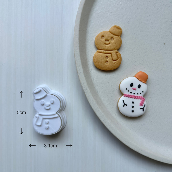 雪だるま　クッキー型 1枚目の画像