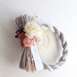 しめ縄　お正月飾り　しめ縄リース新年　No.1 早割お正月2026】☆新作☆本しめ縄お正月しめ縄飾りリースR1 しめ縄