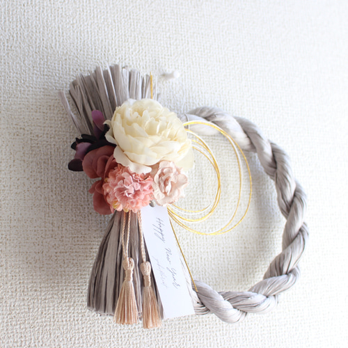 ダリアの洋風しめ縄リース ダリアの洋風しめ縄リース