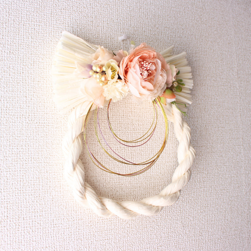 2025お正月のお飾り しめ縄リース ホワイト 【公式通販】