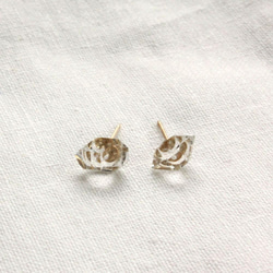 ニューヨーク産ハーキマーダイヤモンドのスタッドピアス HerkimerDiamond Stud Pierce 14KGF 3枚目の画像